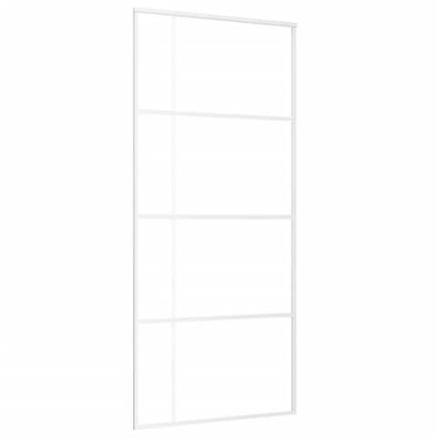 DRZWI PRZESUWNE SZKŁO ESG I ALUMINIUM 90X205CM BIAŁE
