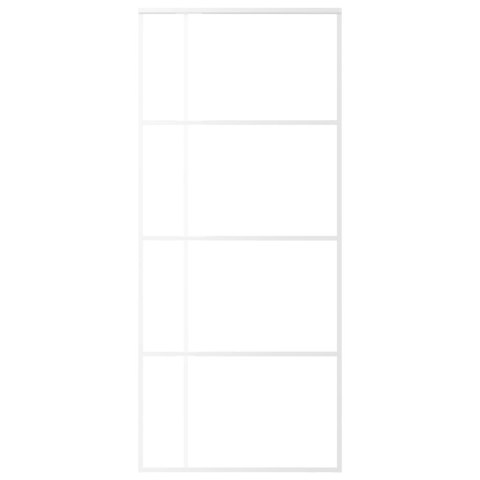 DRZWI PRZESUWNE SZKŁO ESG I ALUMINIUM 90X205CM BIAŁE