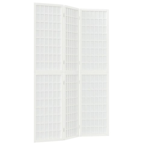 SKŁADANY PARAWAN 3-PANELOWY STYL JAPOŃSKI 120X170CM BIAŁY