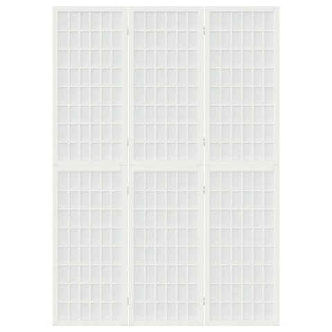 SKŁADANY PARAWAN 3-PANELOWY STYL JAPOŃSKI 120X170CM BIAŁY