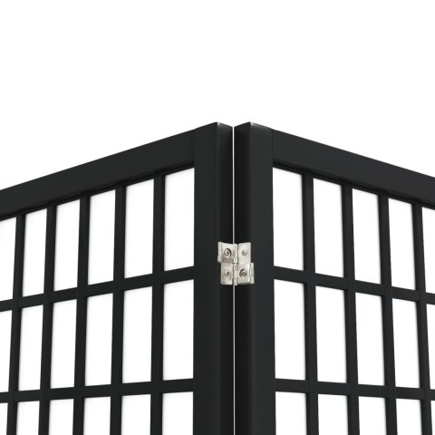 PARAWAN POKOJOWY SKŁADANY PRZEGRODA 3-PANELOWY STYL JAPOŃSKI CZARNY 120X170CM