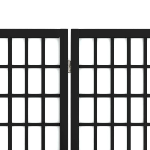 PARAWAN POKOJOWY SKŁADANY PRZEGRODA 3-PANELOWY STYL JAPOŃSKI CZARNY 120X170CM