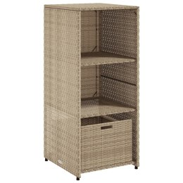SZAFKA OGRODOWA BEŻOWA 50X55X115CM POLIRATTAN
