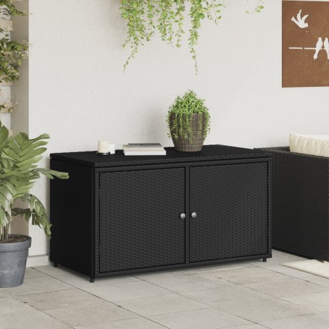 SZAFKA OGRODOWA CZARNA 110X55X60,5CM POLIRATTAN
