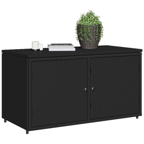 SZAFKA OGRODOWA CZARNA 110X55X60,5CM POLIRATTAN