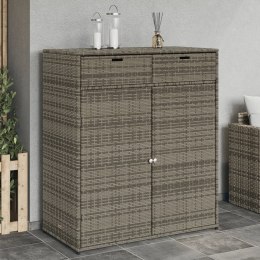 SZAFKA OGRODOWA SZARA 105X55X113CM POLIRATTAN