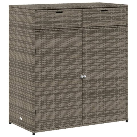 SZAFKA OGRODOWA SZARA 105X55X113CM POLIRATTAN