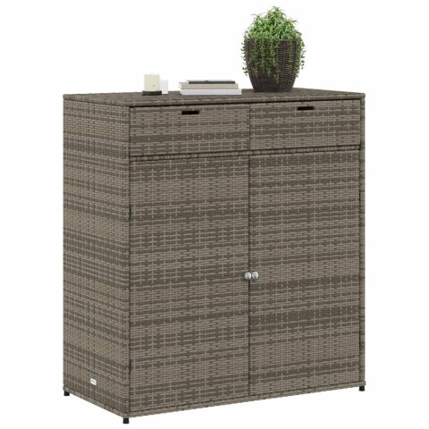 SZAFKA OGRODOWA SZARA 105X55X113CM POLIRATTAN