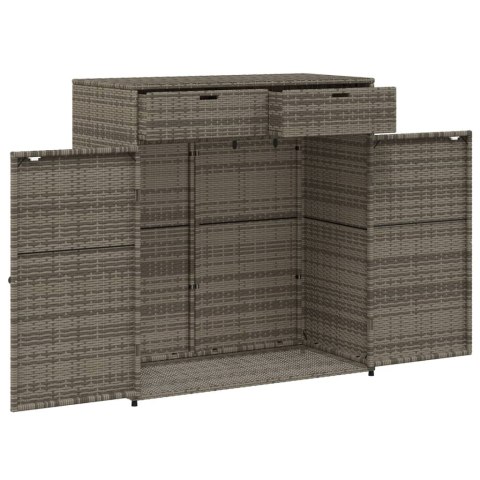 SZAFKA OGRODOWA SZARA 105X55X113CM POLIRATTAN