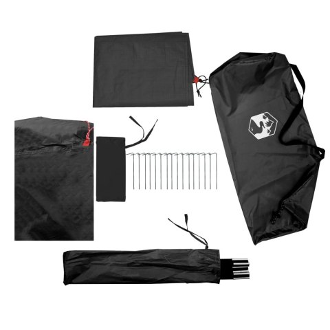 NAMIOT KEMPINGOWY 3-OS. BIAŁY 370X185X116CM TAFTA 190T