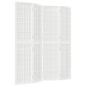 SKŁADANY PARAWAN 4-PANELOWY STYL JAPOŃSKI 160X170CM BIAŁY