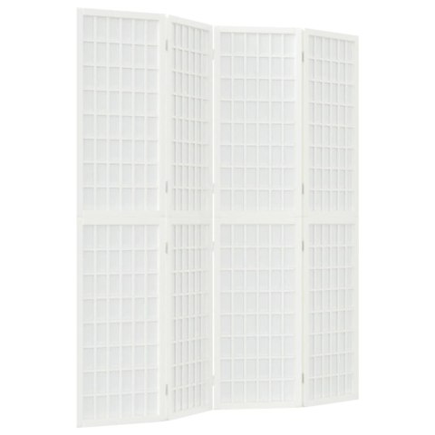 SKŁADANY PARAWAN 4-PANELOWY STYL JAPOŃSKI 160X170CM BIAŁY