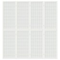 SKŁADANY PARAWAN 4-PANELOWY STYL JAPOŃSKI 160X170CM BIAŁY