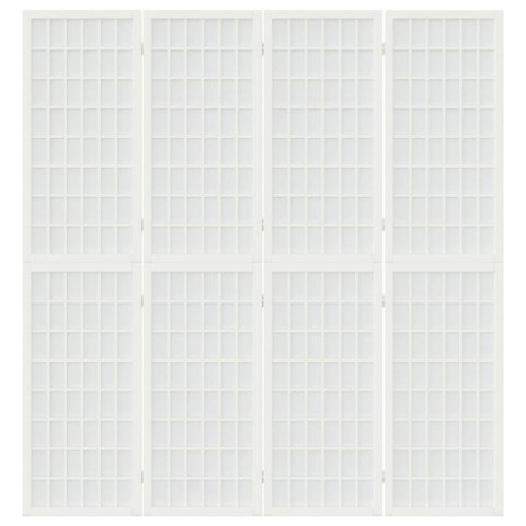 SKŁADANY PARAWAN 4-PANELOWY STYL JAPOŃSKI 160X170CM BIAŁY