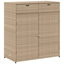 SZAFKA OGRODOWA BEŻOWA 105X55X113CM POLIRATTAN