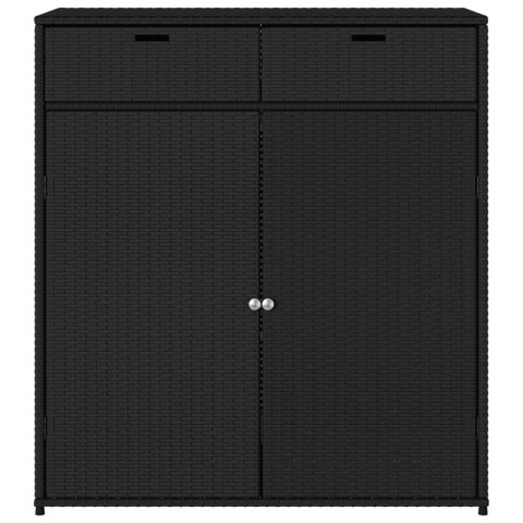 SZAFKA OGRODOWA CZARNA 105X55X113CM POLIRATTAN