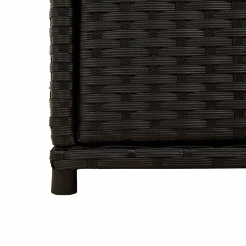 SZAFKA OGRODOWA CZARNA 105X55X113CM POLIRATTAN