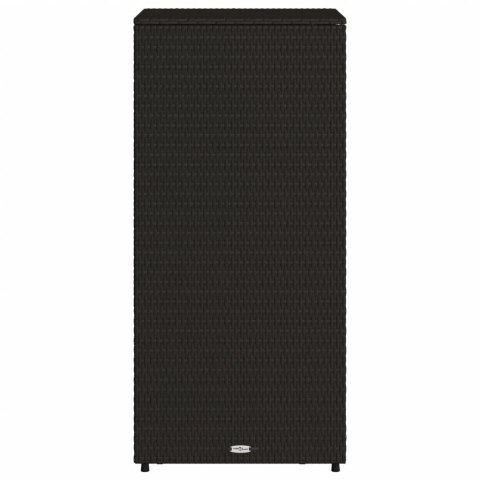 SZAFKA OGRODOWA CZARNA 50X55X115CM POLIRATTAN
