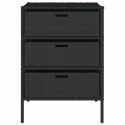 SZAFKA OGRODOWA CZARNA 55X59X80CM POLIRATTAN