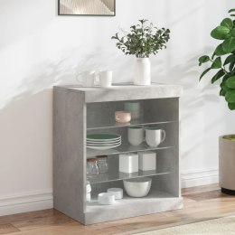 SZAFKA Z OŚWIETLENIEM LED SZAROŚĆ BETONU 60,5X37X67CM