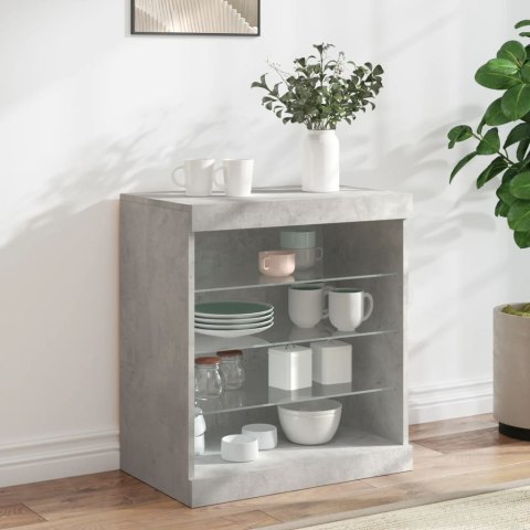 SZAFKA Z OŚWIETLENIEM LED SZAROŚĆ BETONU 60,5X37X67CM