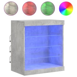 SZAFKA Z OŚWIETLENIEM LED SZAROŚĆ BETONU 60,5X37X67CM