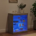SZAFKA Z OŚWIETLENIEM LED SZAROŚĆ BETONU 60,5X37X67CM