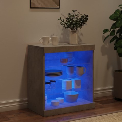 SZAFKA Z OŚWIETLENIEM LED SZAROŚĆ BETONU 60,5X37X67CM