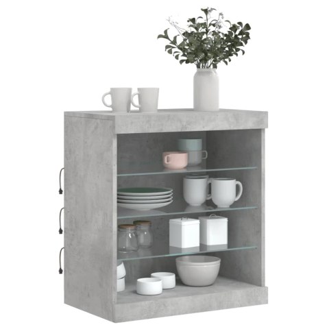 SZAFKA Z OŚWIETLENIEM LED SZAROŚĆ BETONU 60,5X37X67CM