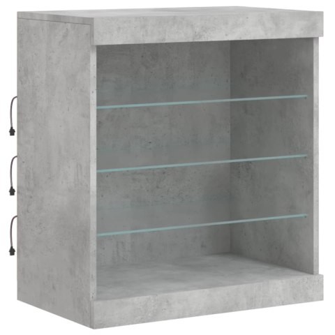 SZAFKA Z OŚWIETLENIEM LED SZAROŚĆ BETONU 60,5X37X67CM