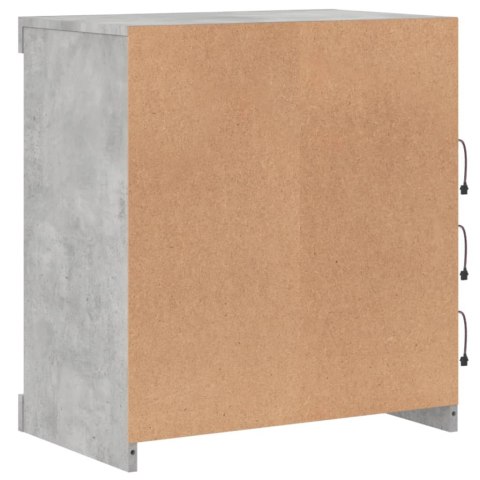 SZAFKA Z OŚWIETLENIEM LED SZAROŚĆ BETONU 60,5X37X67CM