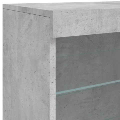 SZAFKA Z OŚWIETLENIEM LED SZAROŚĆ BETONU 60,5X37X67CM