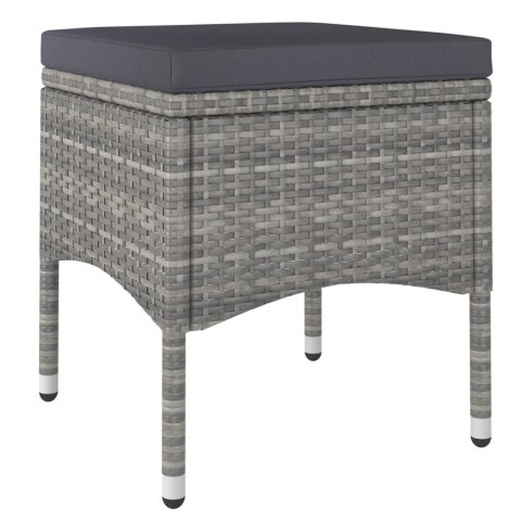 5-CZ. ZESTAW OGRODOWY POLIRATTAN I HARTOWANE SZKŁO SZARY