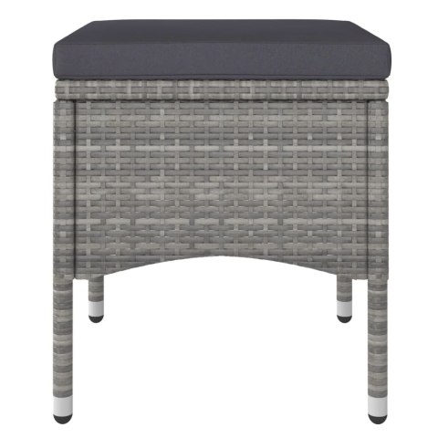 5-CZ. ZESTAW OGRODOWY POLIRATTAN I HARTOWANE SZKŁO SZARY