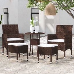 5-CZ. ZESTAW WYPOCZYNKOWY DO OGRODU POLIRATTAN BRĄZOWY