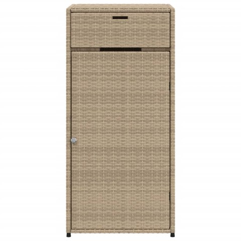 SZAFKA OGRODOWA BEŻOWA 55X55X111CM POLIRATTAN