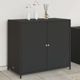 SZAFKA OGRODOWA CZARNA 83X45X76CM POLIRATTAN