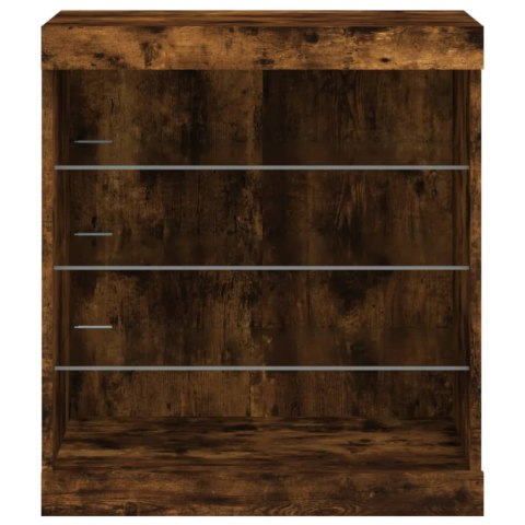 SZAFKA Z OŚWIETLENIEM LED PRZYDYMIONY DĄB 60,5X37X67CM