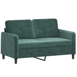 SOFA 2-OSOBOWA CIEMNOZIELONA 120CM TAPICEROWANA AKSAMITEM