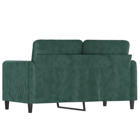 SOFA 2-OSOBOWA CIEMNOZIELONA 120CM TAPICEROWANA AKSAMITEM