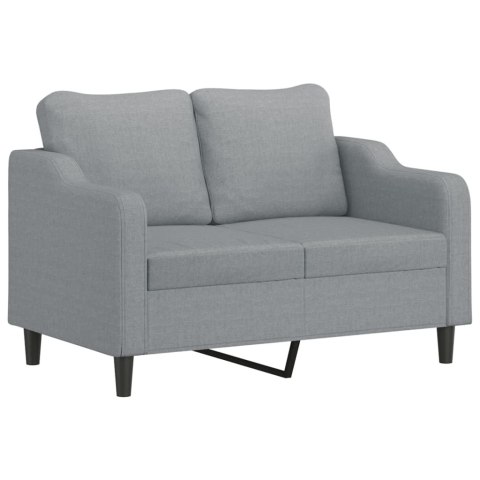 SOFA 2-OSOBOWA JASNOSZARA 120CM TAPICEROWANA TKANINĄ