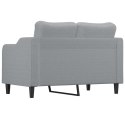 SOFA 2-OSOBOWA JASNOSZARA 120CM TAPICEROWANA TKANINĄ