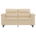 2-OSOBOWA SOFA KREMOWA 120CM TAPICEROWANA MIKROFIBRĄ