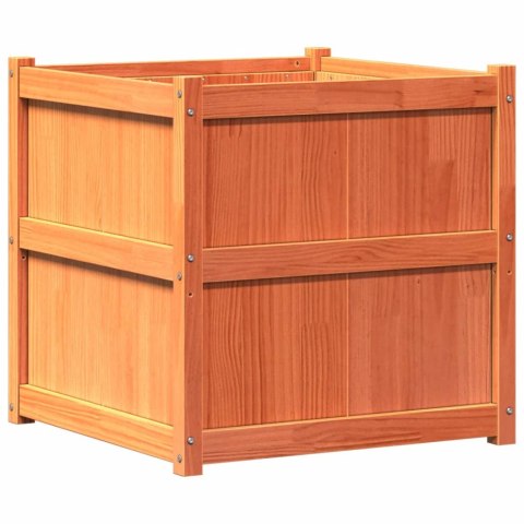 DONICA OGRODOWA WOSKOWY BRĄZ 70X70X70CM LITE DREWNO SOSNOWE