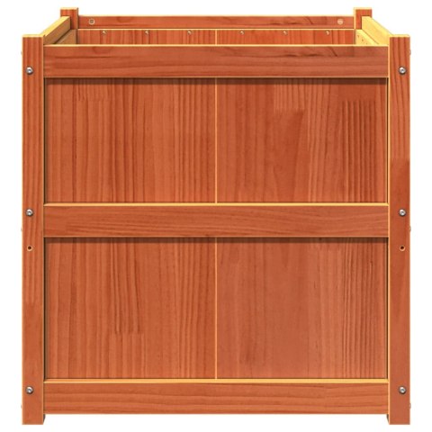 DONICA OGRODOWA WOSKOWY BRĄZ 70X70X70CM LITE DREWNO SOSNOWE