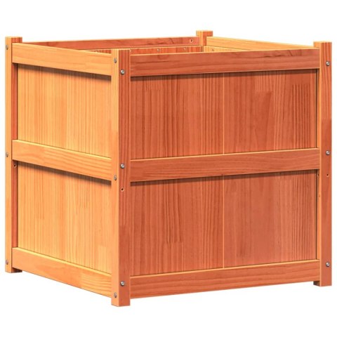 DONICA OGRODOWA WOSKOWY BRĄZ 70X70X70CM LITE DREWNO SOSNOWE