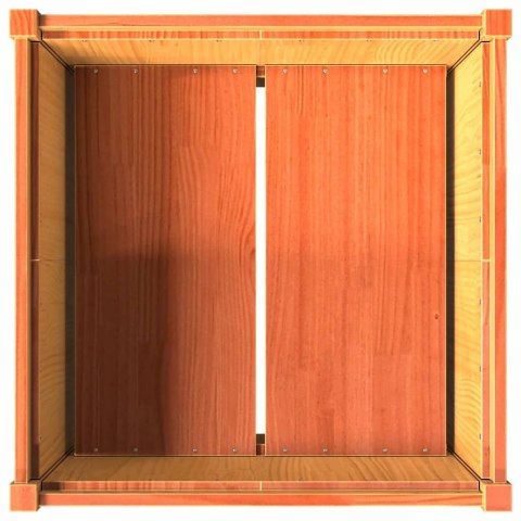 DONICA OGRODOWA WOSKOWY BRĄZ 70X70X70CM LITE DREWNO SOSNOWE