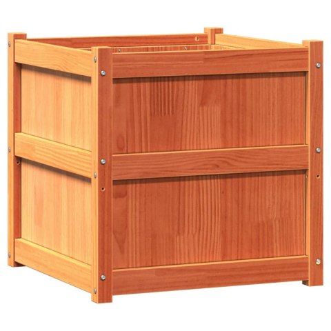 DONICE OGRODOWE 2 SZT. WOSKOWY BRĄZ LITE DREWNO SOSNOWE