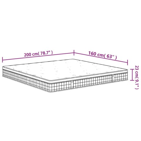 MATERAC BONELLOWY TWARDOŚĆ ŚREDNIA 160X200CM