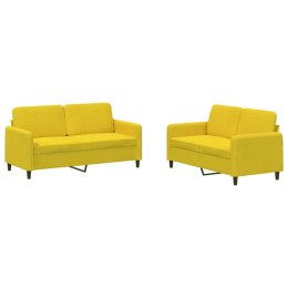 2-CZ. KOMPLET WYPOCZYNKOWY ŻÓŁTY OBITY AKSAMITEM